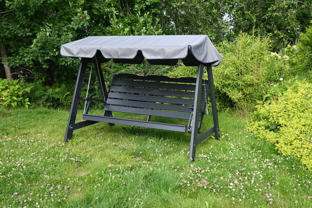 Dalom hammock med tak - orkangrå/fjellgrått tak 