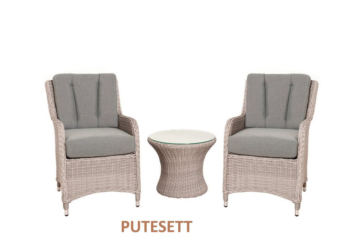 Line putesett til hvilestolsett - design Harmonigrå, 4 puter  