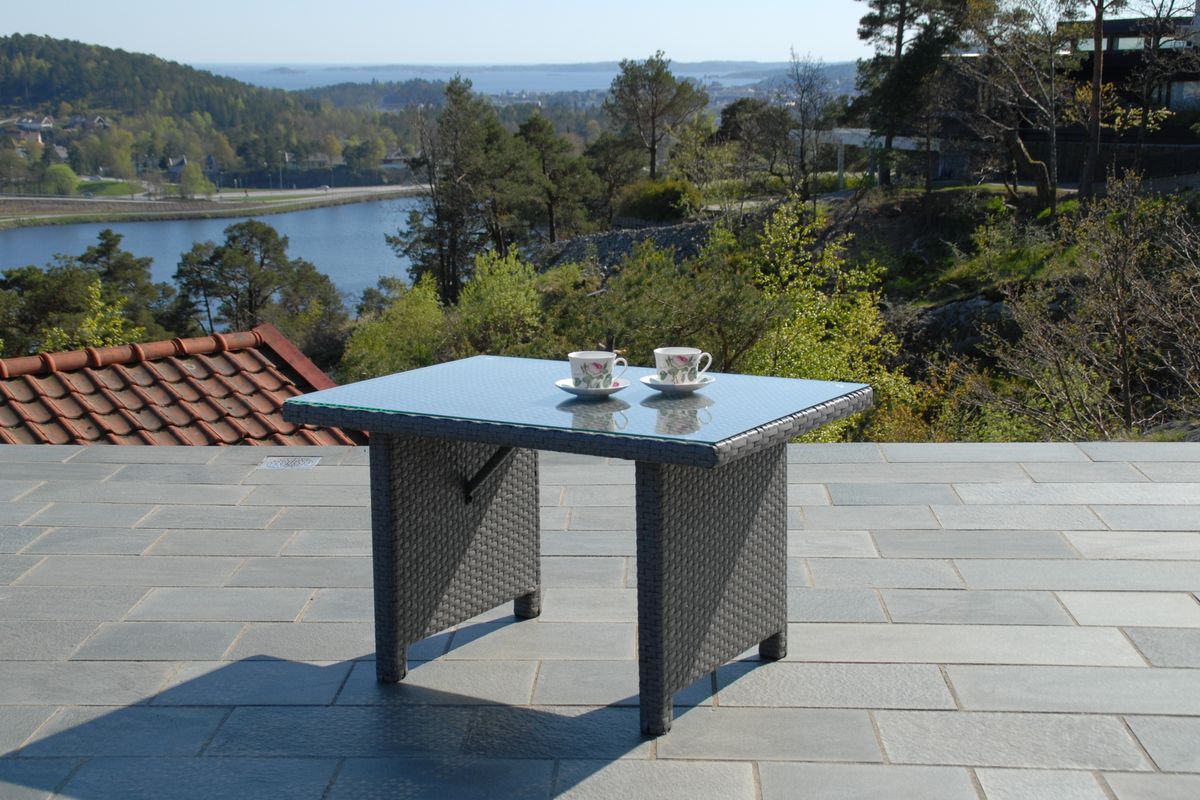 Cube sofaspisebord 110x80 cm - gråmelert 