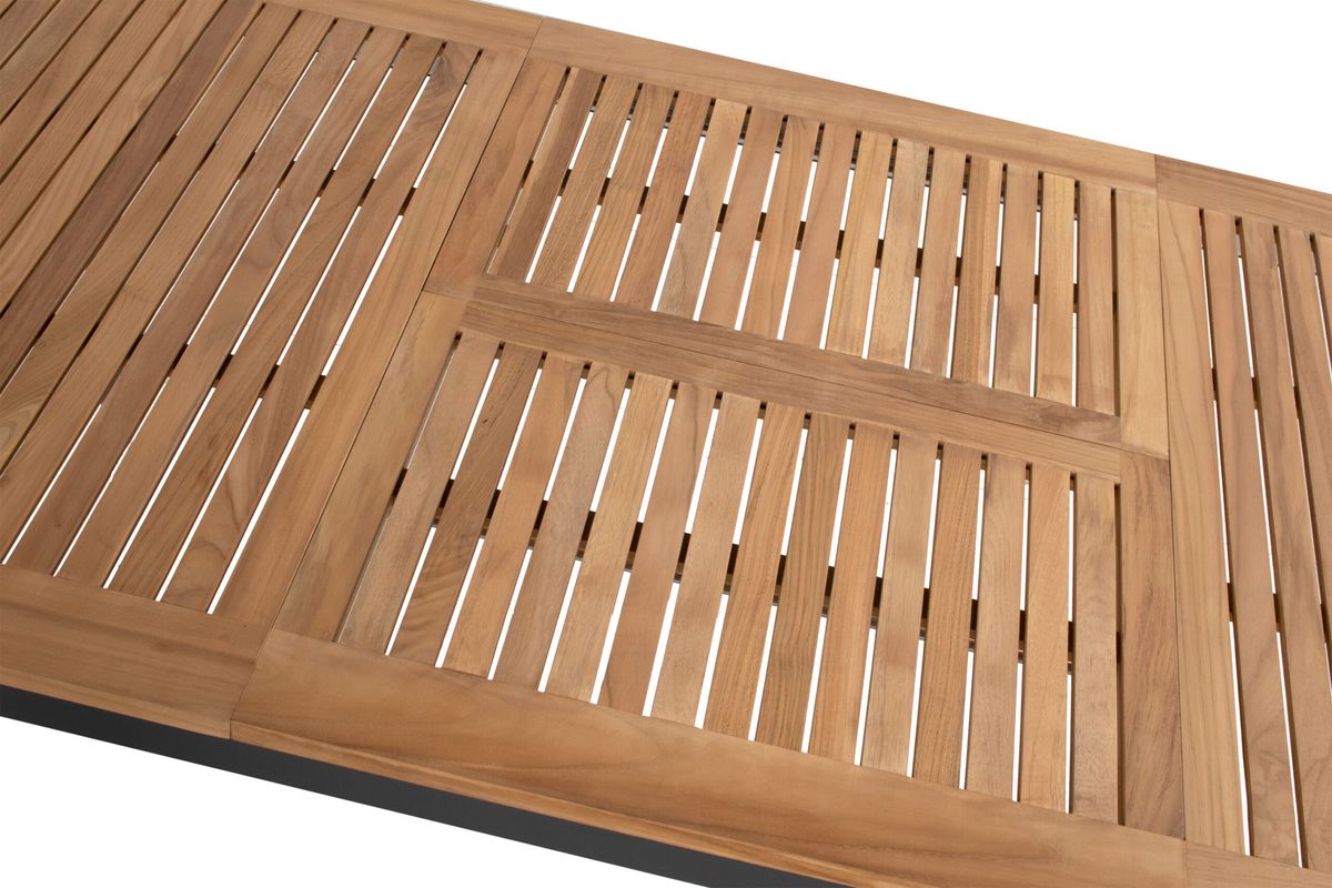 Figaro sett 4 stabelbare stoler+uttrekksbord - teak