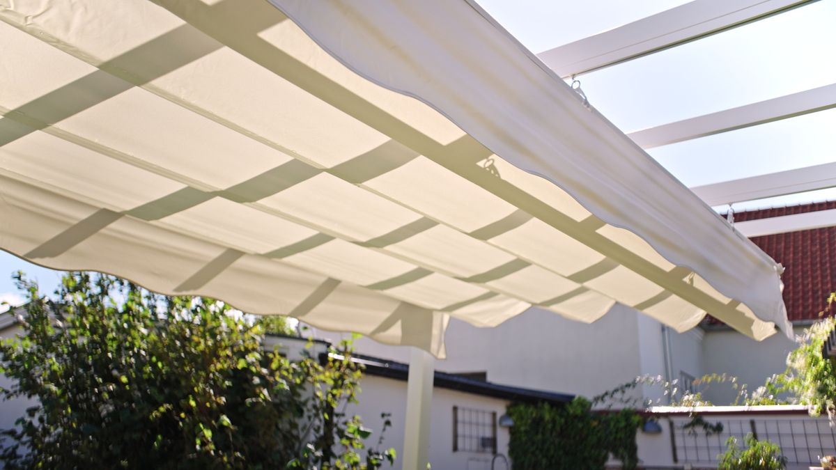 Hillerstorp tekstiltak til 3x4 m pergola - lys sand 