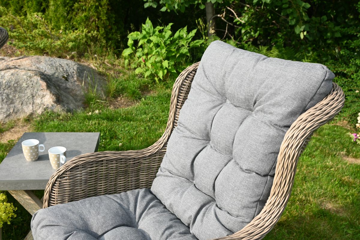 Allround Flock putesett til hvilestolsett - design Fibergrå, 4 puter