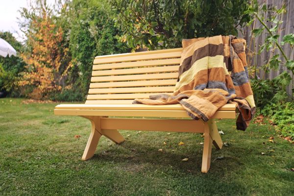 Hovedbilde Lund benk 139 cm - solgul