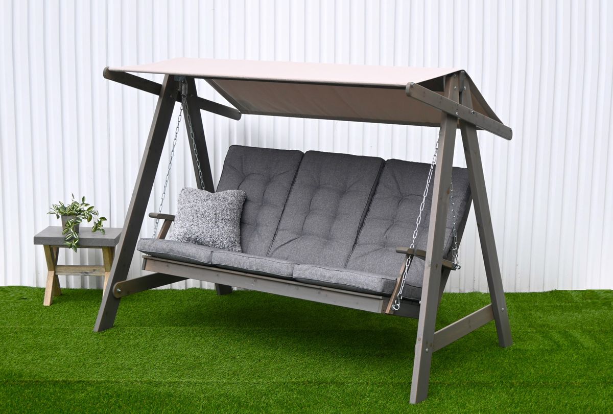 Daløy hammock med tak - grå/panamabeige tak