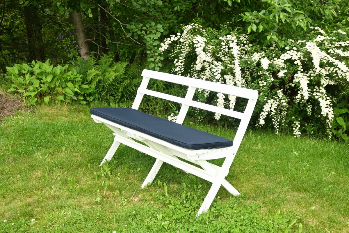 Torpet klappbenk - hvit