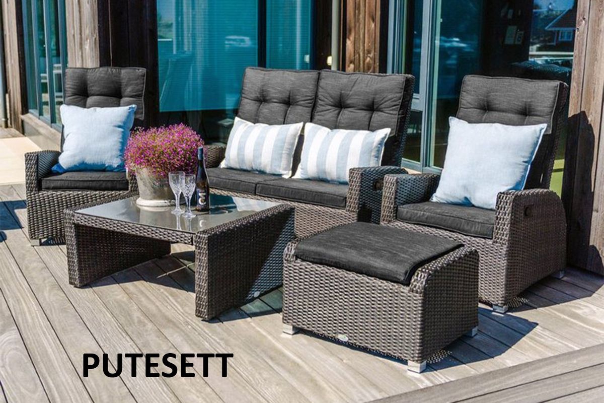 Karen putesett 2+1+1 - design Sortmelert, 5 puter