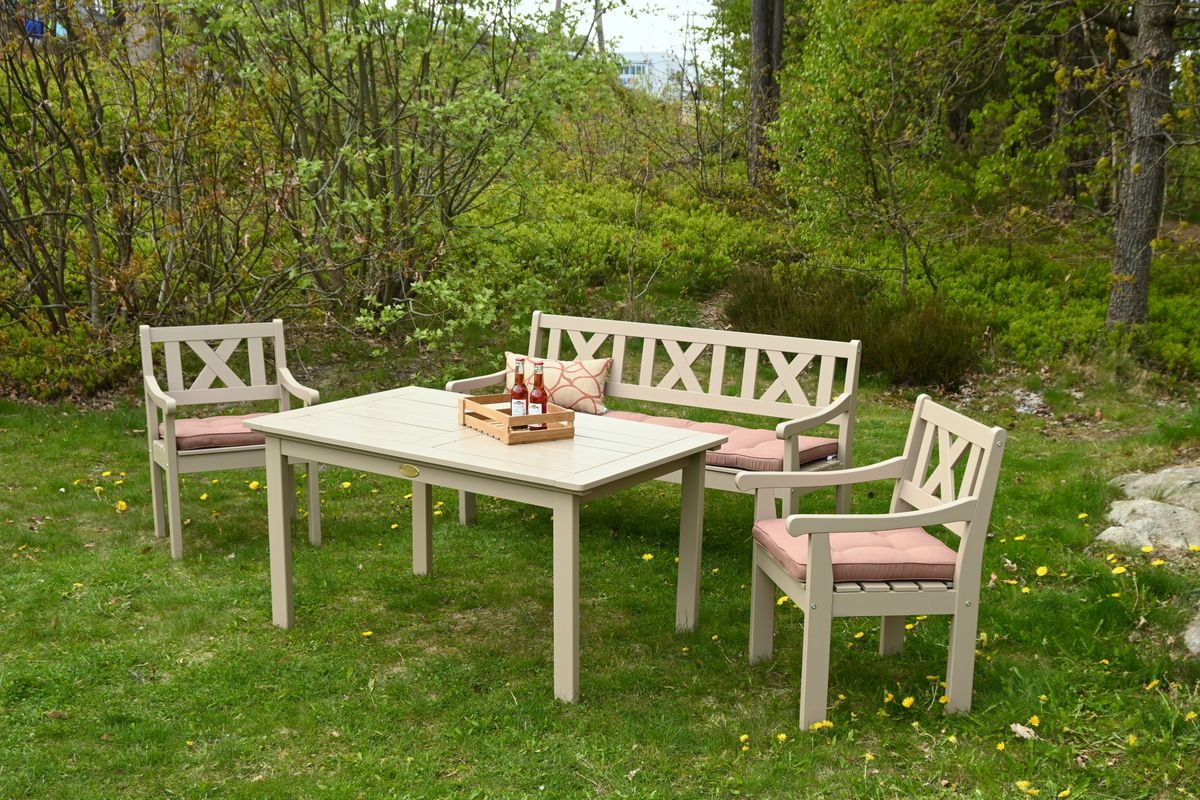 Lakkøy 3-S benk - sandbeige