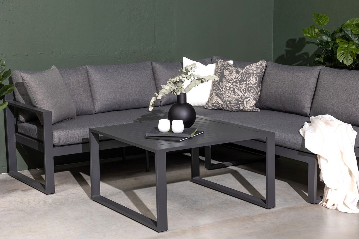 Variant D68 putesett til hjørnesofa - design Mørk grå, 8 puter