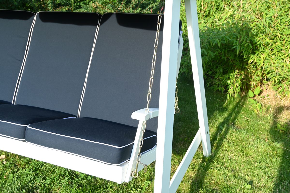 Dalom hammock med tak - hvit/blått tak