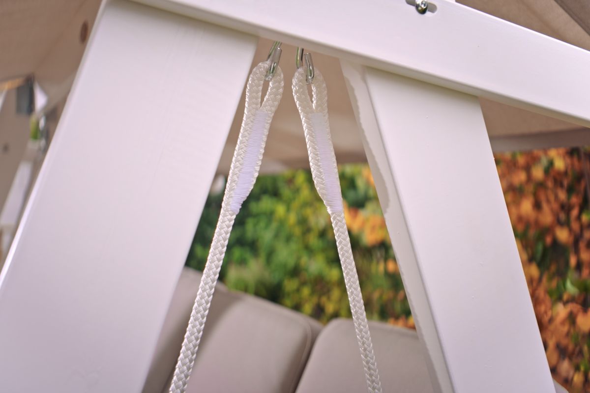 Aspøy komplett hammock m/ tak og puter - hvit/panamabeige