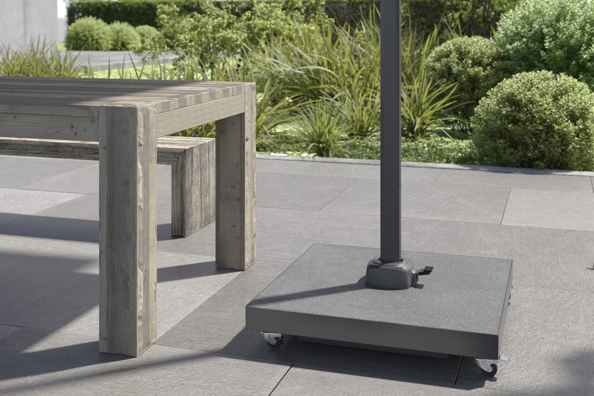 Platinum VoyagerT1 hengeparasoll 250x250 cm m/Ceramica fot - antrasittgrå