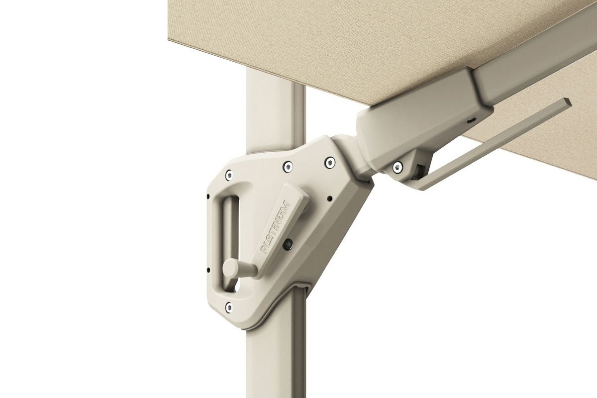 Platinum Voyager T2 hengeparasoll 270x270 cm m/Ceramica fot - elfenbensbeige/sandstone