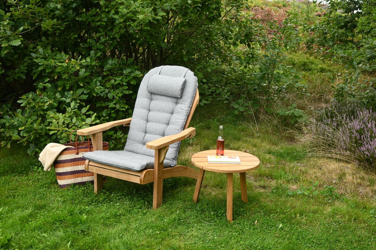 Freeport Adirondack sett 2 stoler+bord Ø50 cm - teak