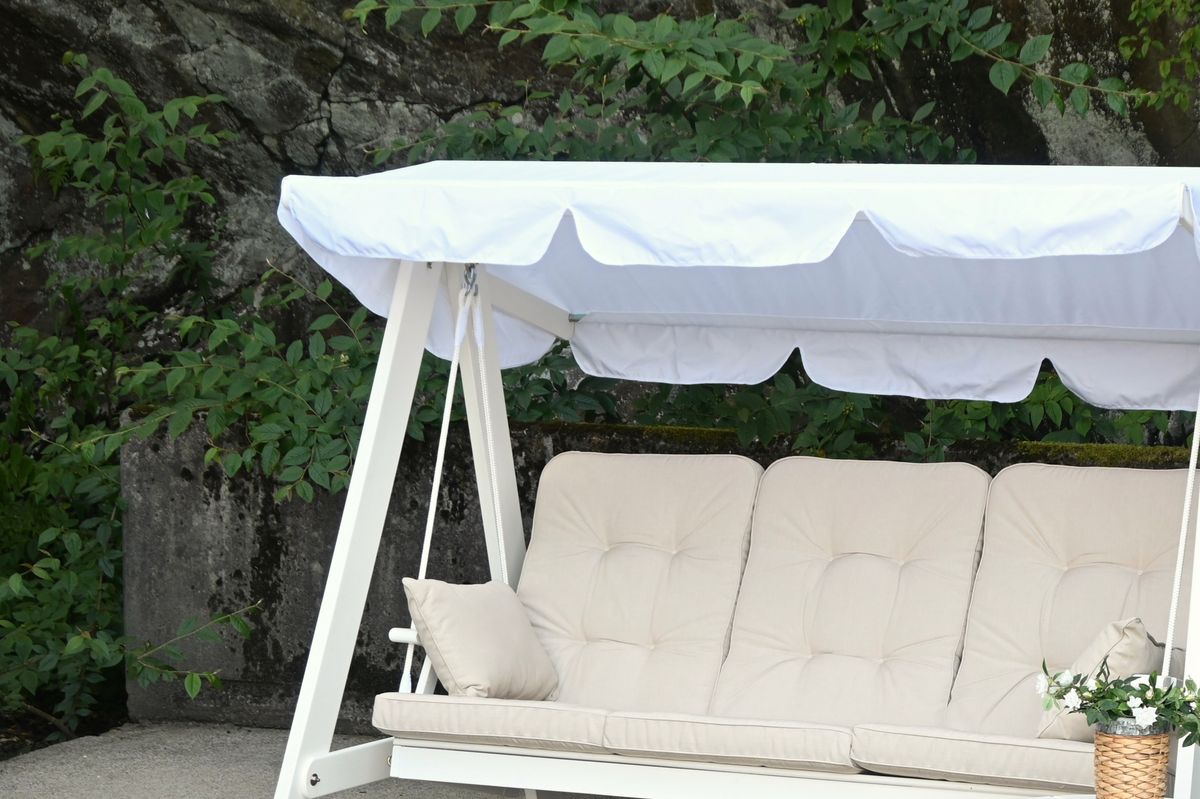 Dalom Typ hammock med tak - hvit/hvitt tak