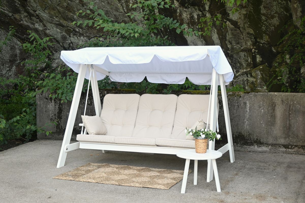 Dalom Typ hammock med tak - hvit/hvitt tak