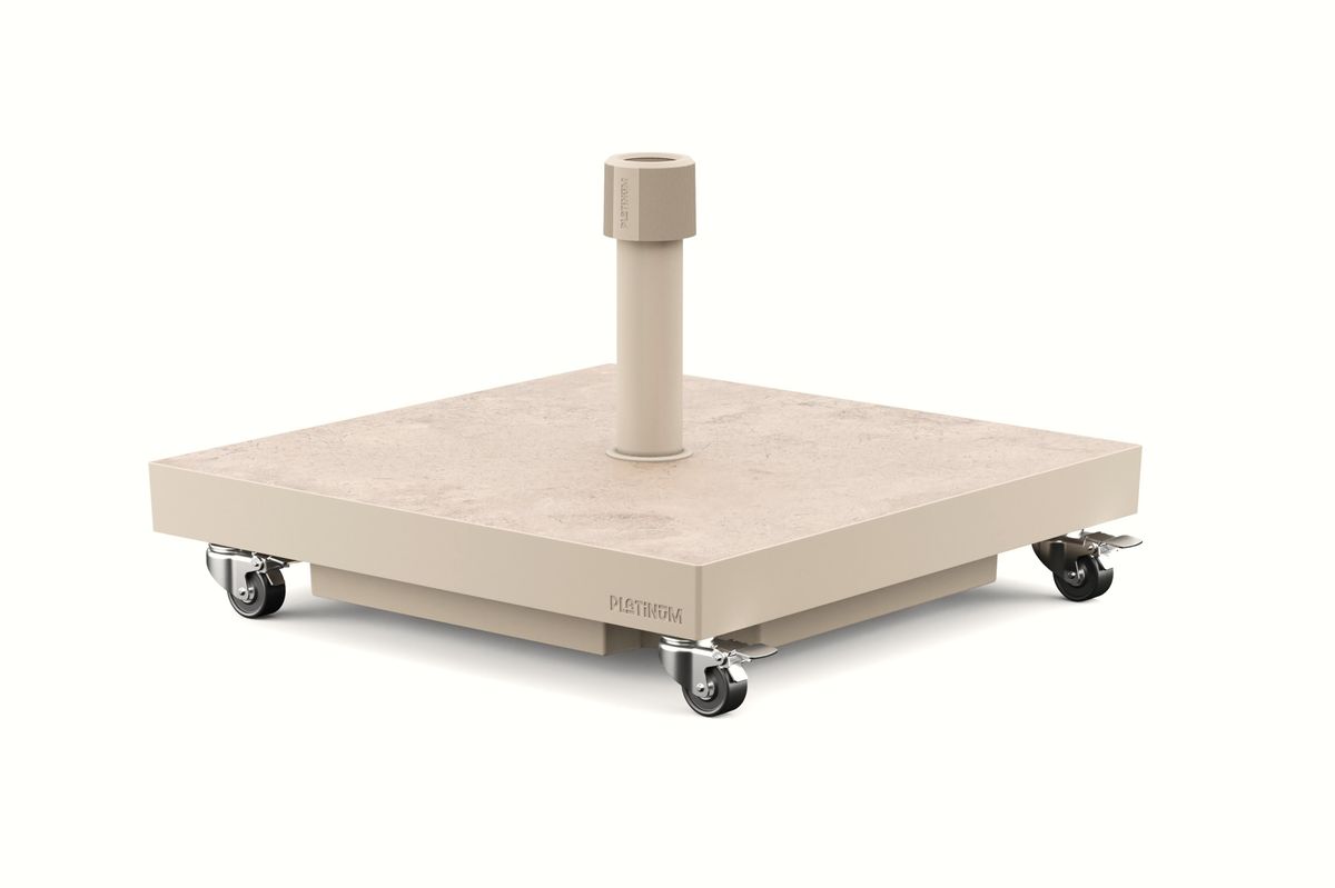 Platinum Ceramica 40 kg parasollfot m/4 hjul - sandstone 