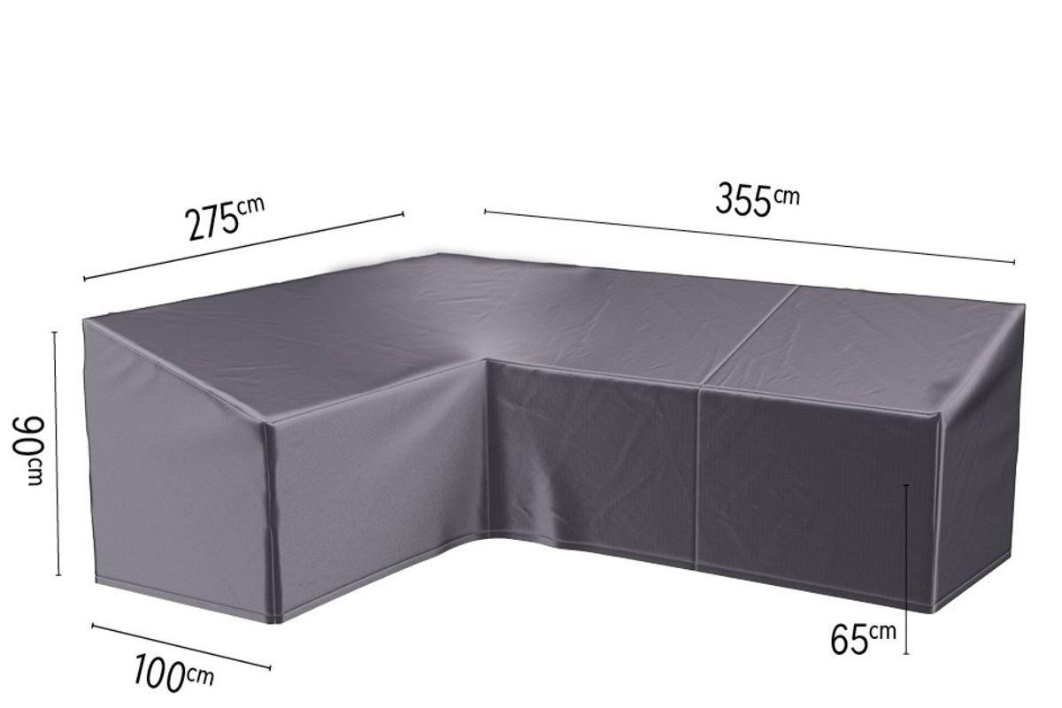 AeroCover 8028 møbeltrekk for L hjørnesofa 355x275xH65/90 cm - grå 