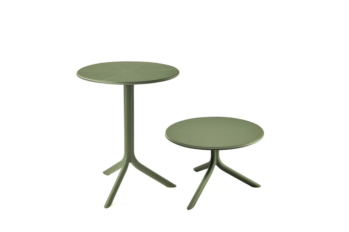 Nardi Doga Bistrot sett 2 stoler+bord Ø60 cm - agavegrønn