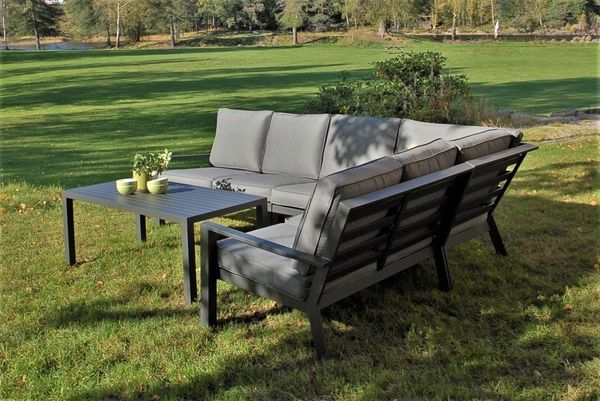 Hovedbilde Arena hjørnesofa m/puter - antrasittgrå/mineralgrå