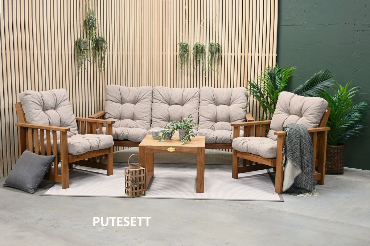 Flock Medium putesett 3+1+1 - design Linbeige, 5 puter 