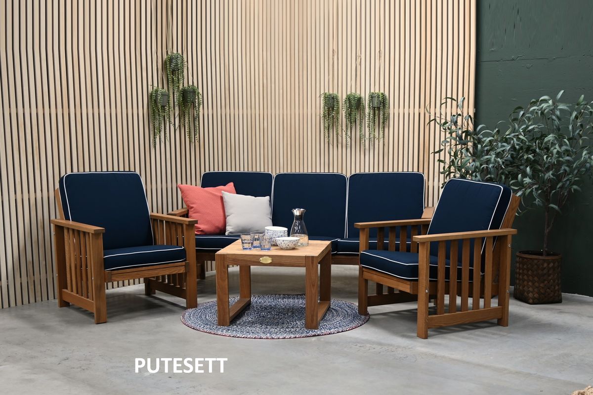 Nymark Medium putesett 3+1+1 - design Marine, 5 puter 