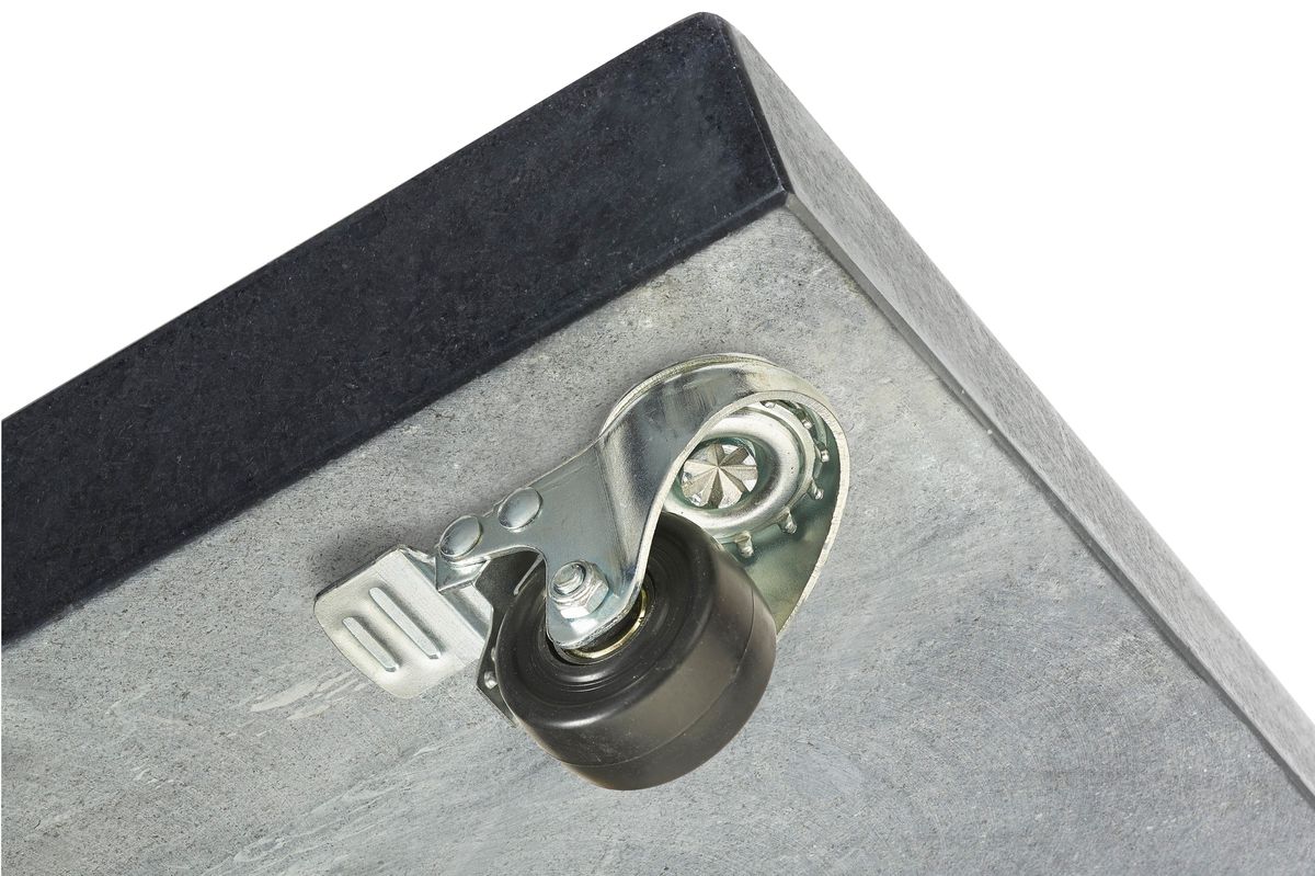 Platinum Rome 40 kg parasollfot m/4 hjul - sort granitt