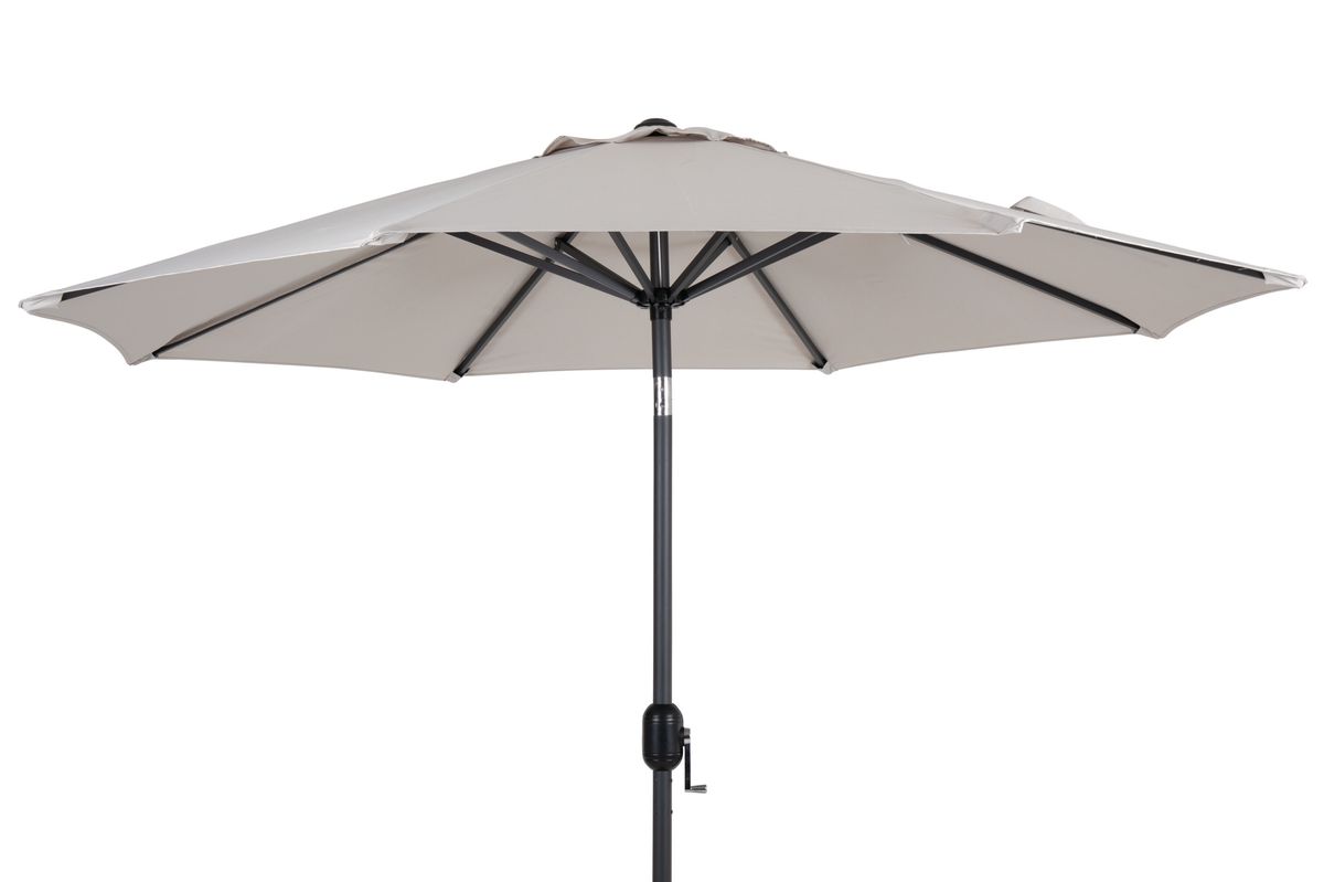 Cambre parasoll Ø250 cm m/sveiv - lys gråbeige