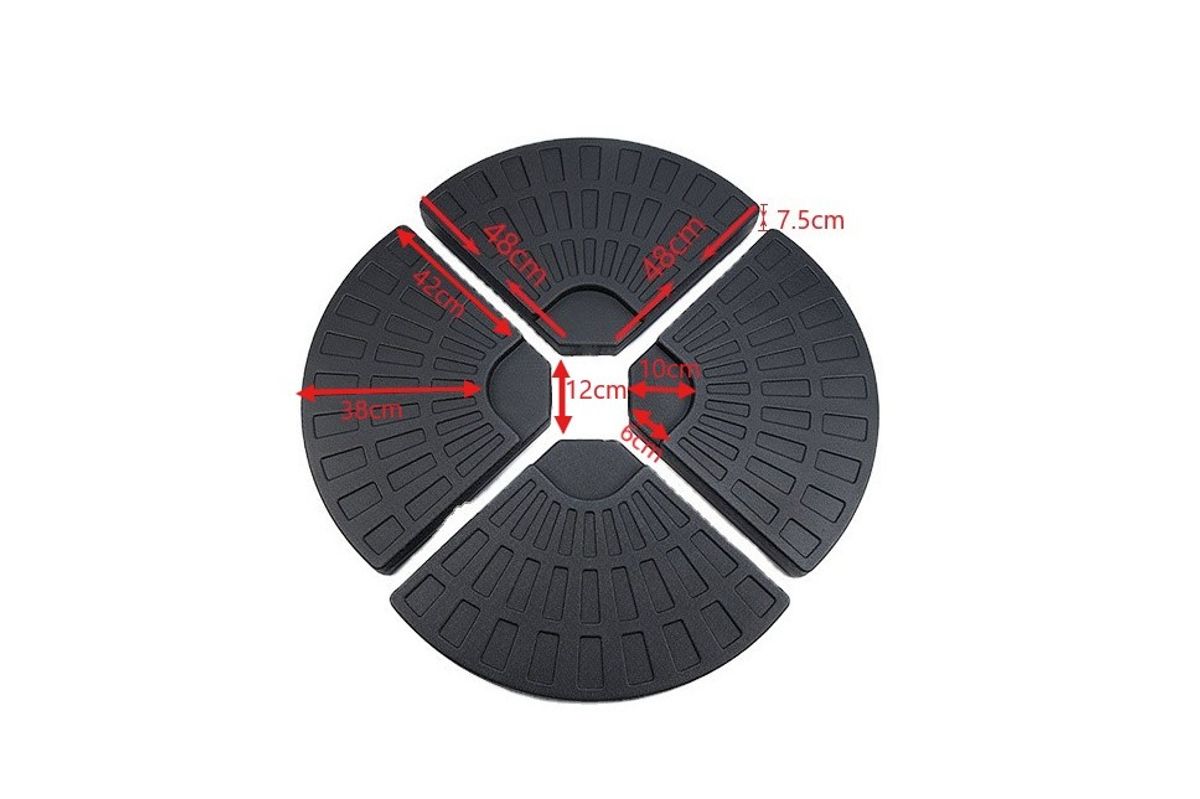 Plaston 23 kg parasollvekt for kryssfot - sort