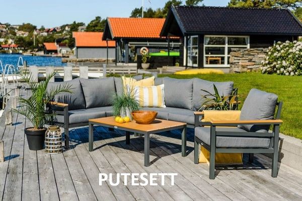 Hovedbilde Lexington 60 putesett til hjørnesofa+stol - design Harmonigrå, 13 puter