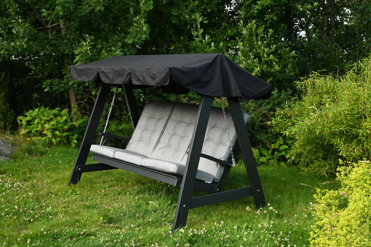 Dalom hammock med tak - orkangrå/sort tak