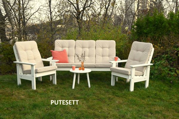 Hovedbilde Iduna Høy putesett 3+1+1 - design Canvasbeige, 5 puter 