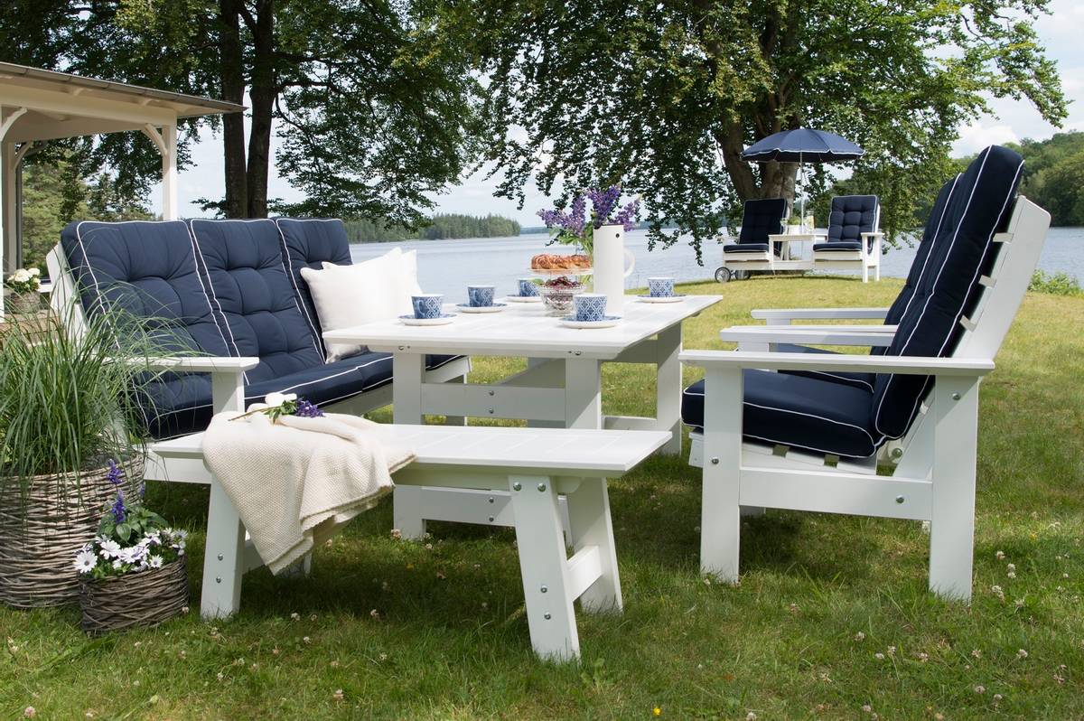 Texas Høy putesett 3+1+1 - design Navy, 5 puter