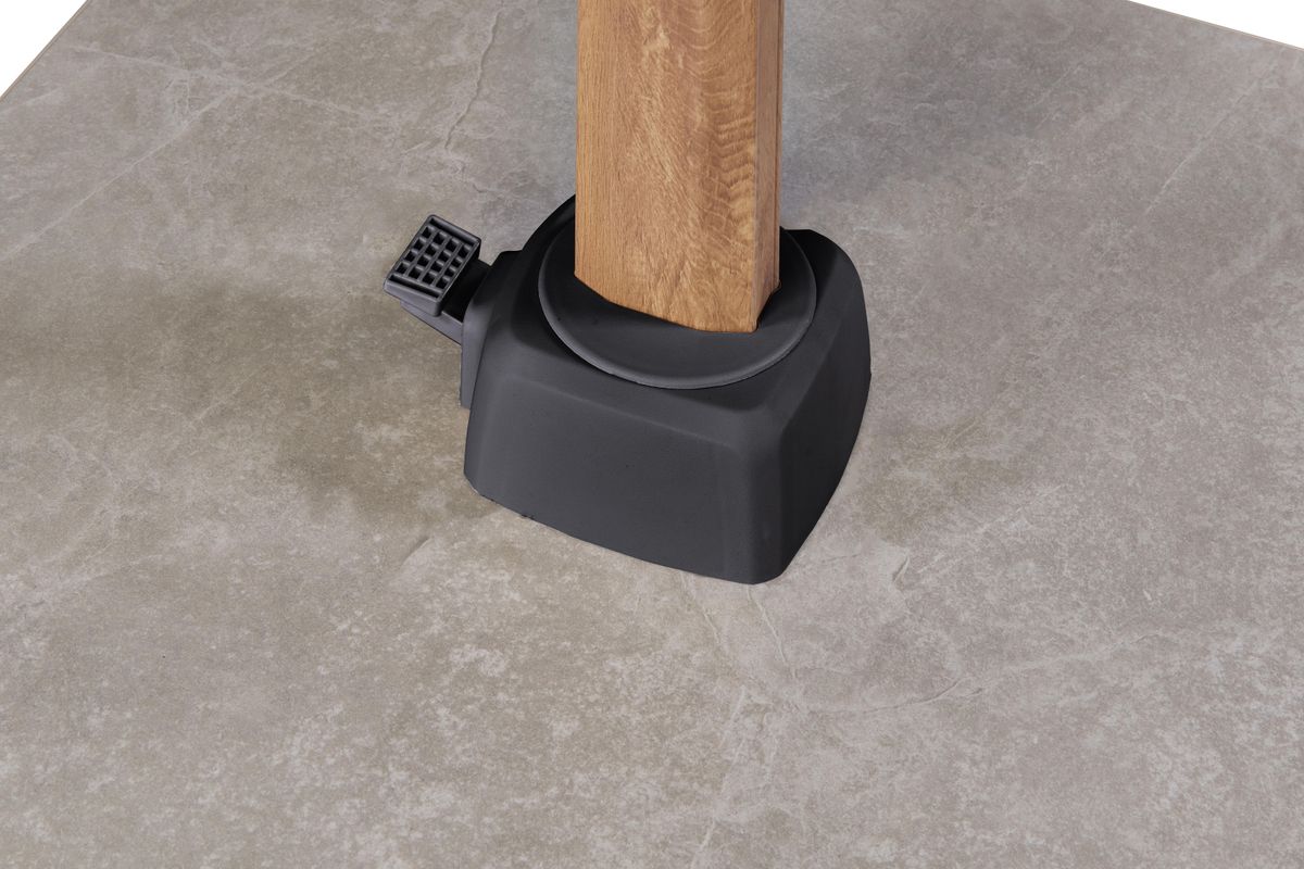 Platinum Challenger T2 Premium hengeparasoll 300x300 cm m/Ceramica fot - sortskimmer/teak